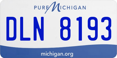 MI license plate DLN8193