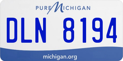 MI license plate DLN8194