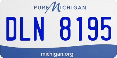 MI license plate DLN8195