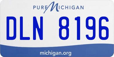 MI license plate DLN8196