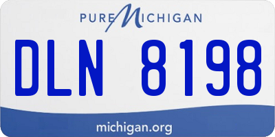 MI license plate DLN8198