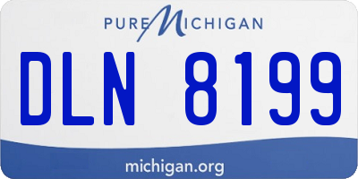 MI license plate DLN8199