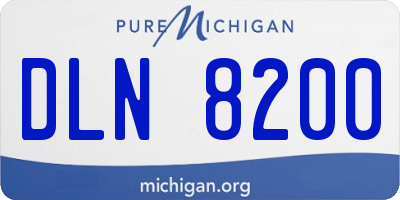 MI license plate DLN8200