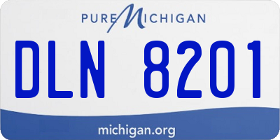 MI license plate DLN8201