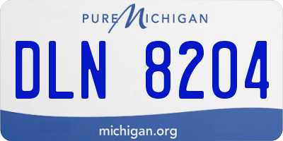 MI license plate DLN8204