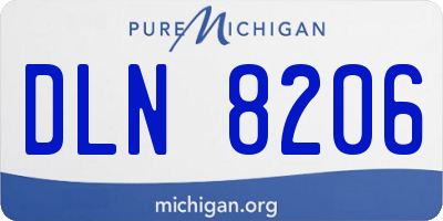 MI license plate DLN8206