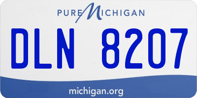 MI license plate DLN8207