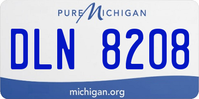 MI license plate DLN8208