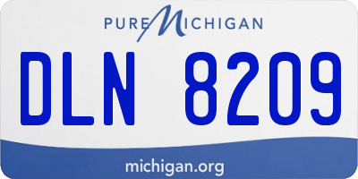 MI license plate DLN8209