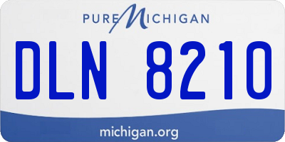 MI license plate DLN8210