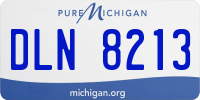 MI license plate DLN8213