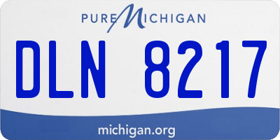 MI license plate DLN8217