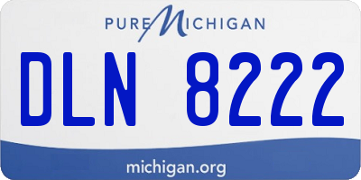 MI license plate DLN8222