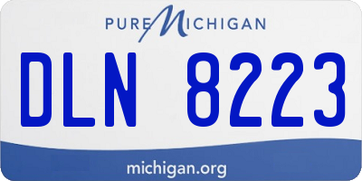 MI license plate DLN8223