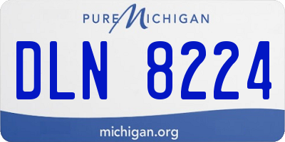 MI license plate DLN8224