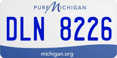 MI license plate DLN8226