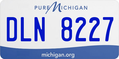 MI license plate DLN8227