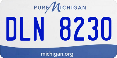 MI license plate DLN8230