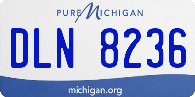 MI license plate DLN8236