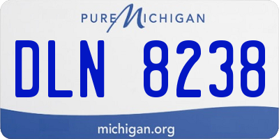 MI license plate DLN8238