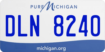 MI license plate DLN8240