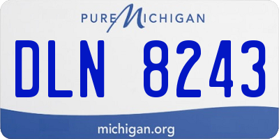 MI license plate DLN8243