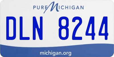 MI license plate DLN8244