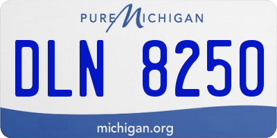 MI license plate DLN8250