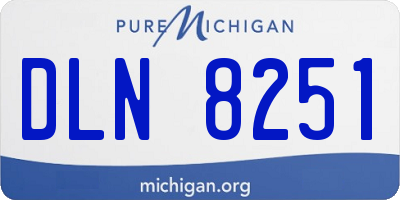 MI license plate DLN8251