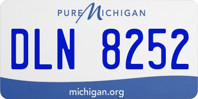 MI license plate DLN8252