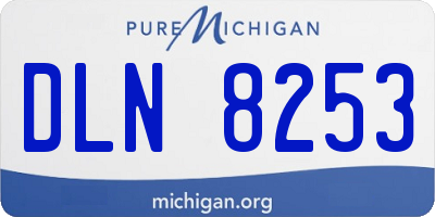 MI license plate DLN8253