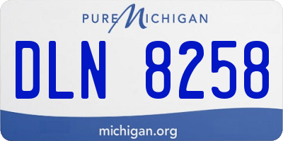 MI license plate DLN8258