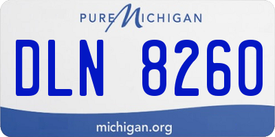 MI license plate DLN8260