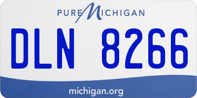 MI license plate DLN8266