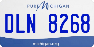 MI license plate DLN8268