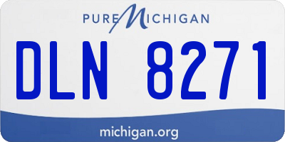 MI license plate DLN8271