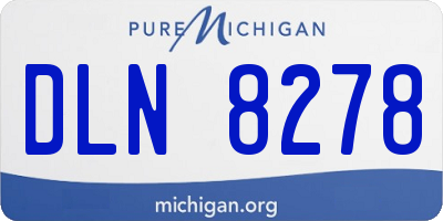 MI license plate DLN8278