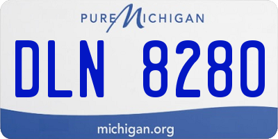 MI license plate DLN8280