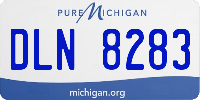 MI license plate DLN8283