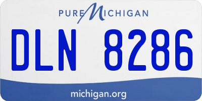 MI license plate DLN8286