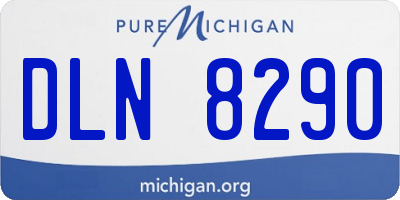 MI license plate DLN8290