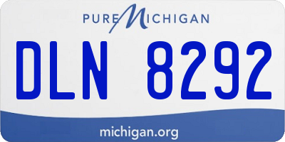 MI license plate DLN8292