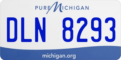 MI license plate DLN8293