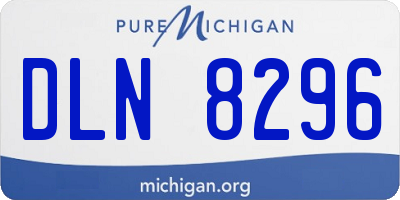 MI license plate DLN8296