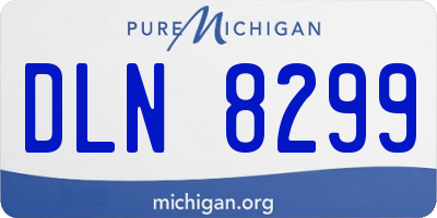 MI license plate DLN8299