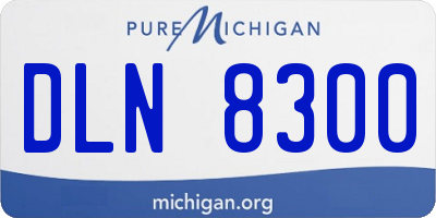 MI license plate DLN8300