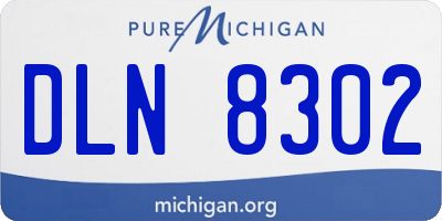 MI license plate DLN8302