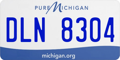 MI license plate DLN8304