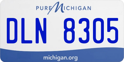 MI license plate DLN8305