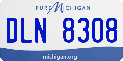 MI license plate DLN8308